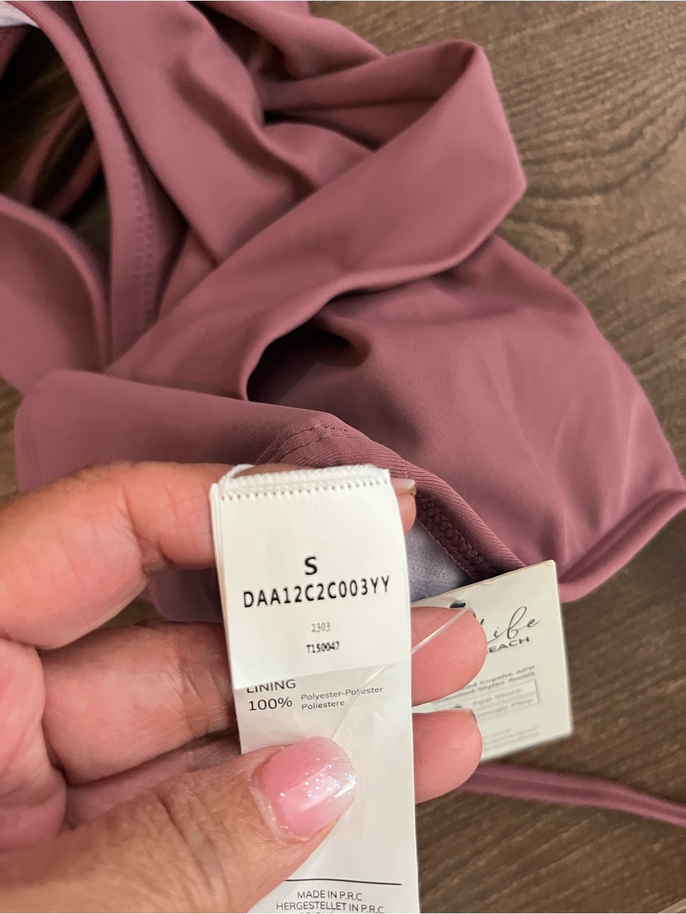 Cupshe Dusty Rose Twist Front Bikini Set - Picture 3 of 4